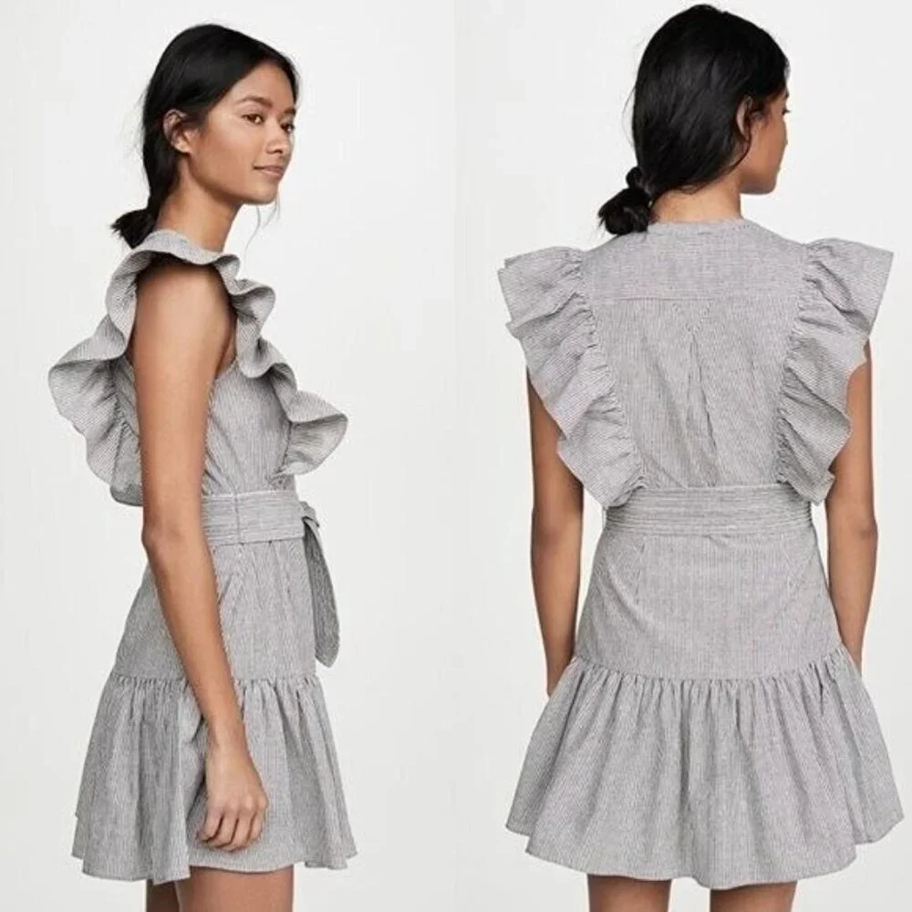 Saylor Melody Ruffled Striped Mini Dress - Picture 6 of 12